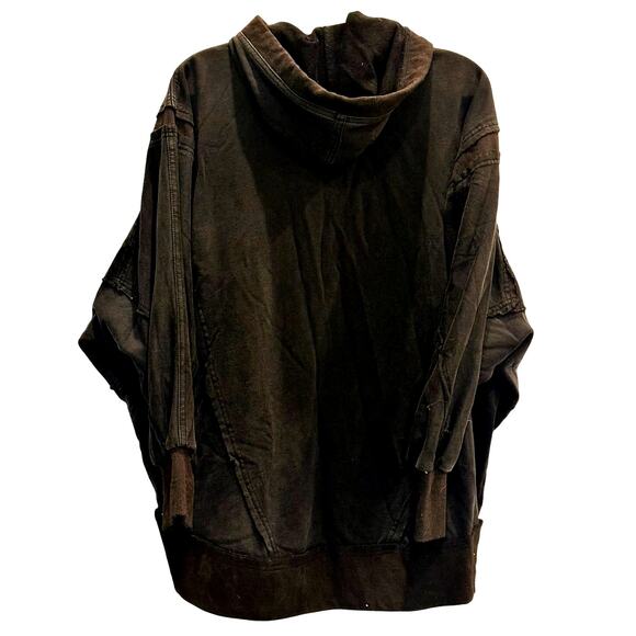 POL – Washed Thermal Knit Zip Hoodie – Black – Size Small - Picture 4 of 4